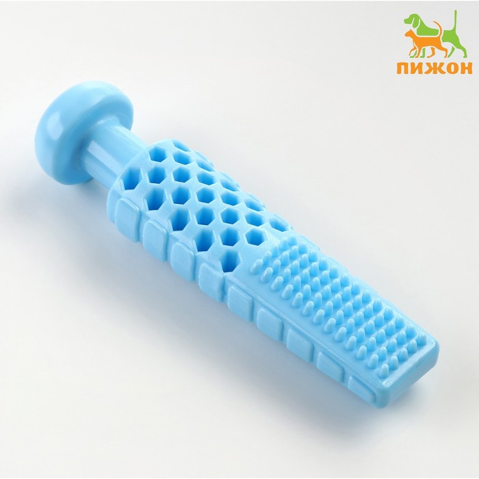 

Игрушка для собак "Башня", TPR, массажная, 14 х 2,8 см, голубая