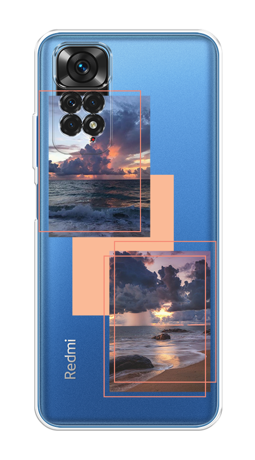 

Чехол на Xiaomi Redmi Note 11 4G Global "Sky collage", Розовый;прозрачный;синий, 312850-1