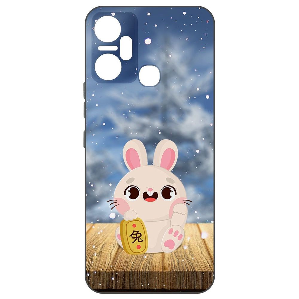 

Чехол-накладка Софт Год кролика для Infinix Smart 6 Plus, Черный