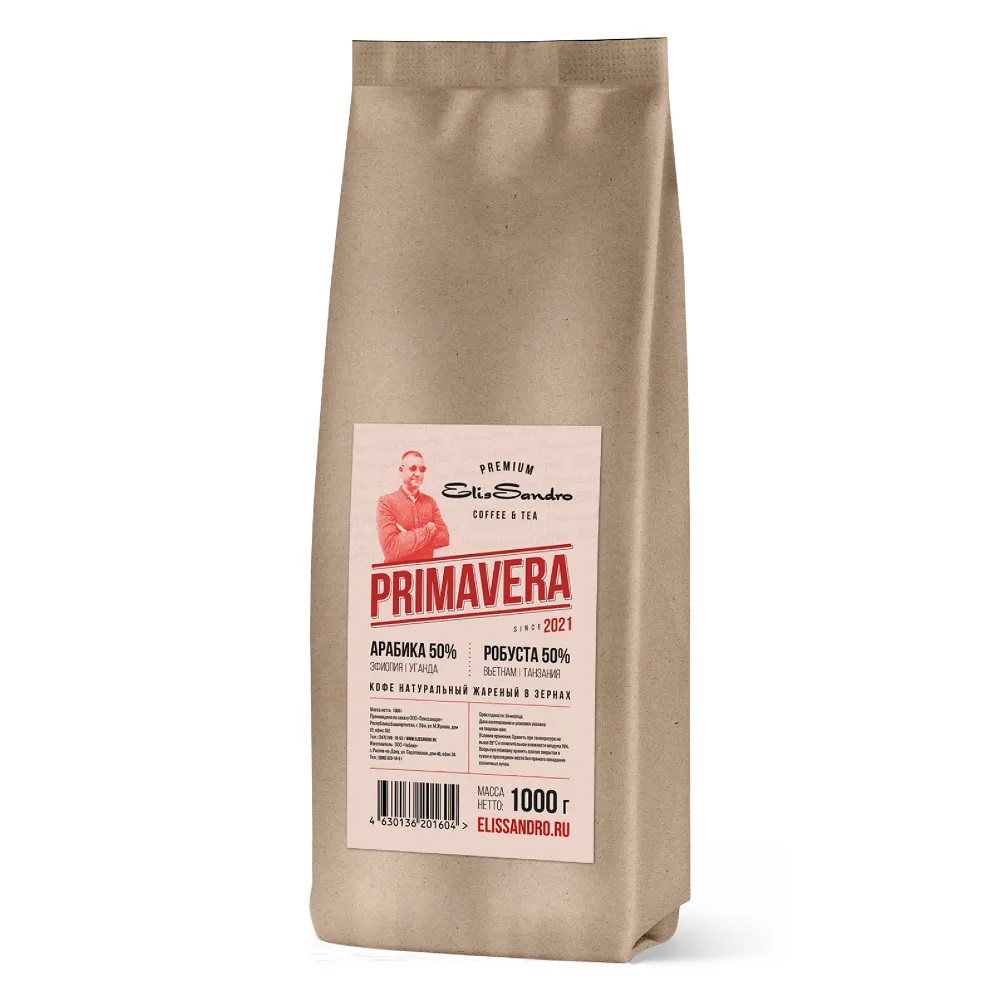 

Кофе в зернах Elissandro PRIMAVERA, 1000 г