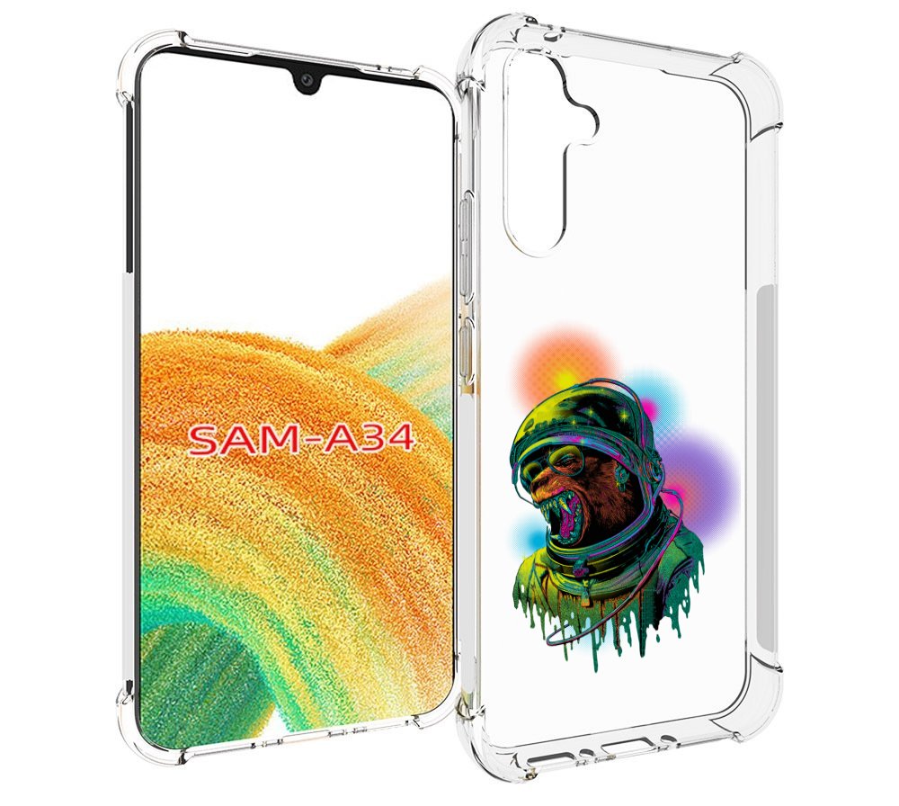

Чехол MyPads медведь космонавт для Samsung Galaxy A34, Tocco