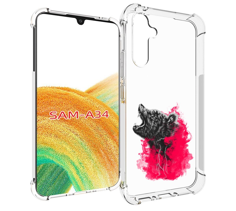

Чехол MyPads медведь в дымке для Samsung Galaxy A34, Tocco