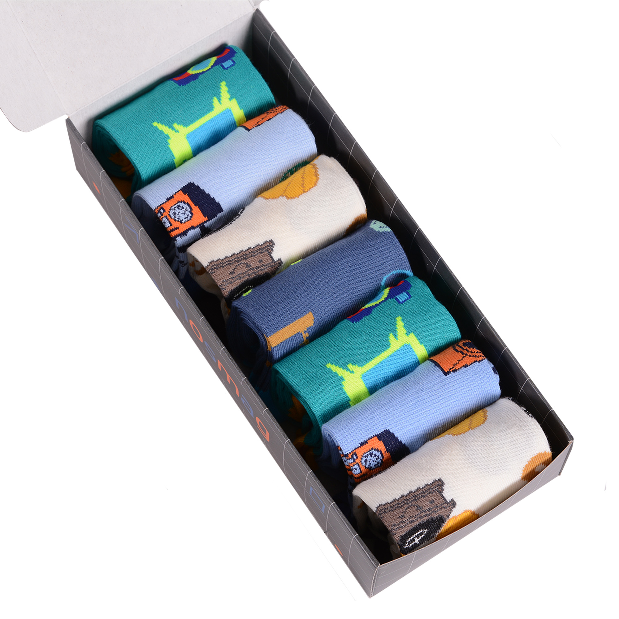 Подарочный набор носков мужских VIRTUOSO Ви7-5564 разноцветных 25, 7 пар