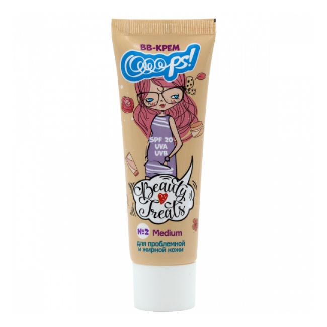 

ВВ-крем Ooops! для проблемной и жирной кожи тон 2 medium spf 20