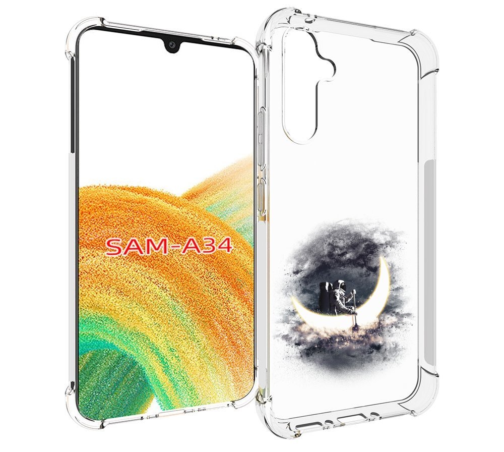 

Чехол MyPads лунный путешественник для Samsung Galaxy A34, Tocco