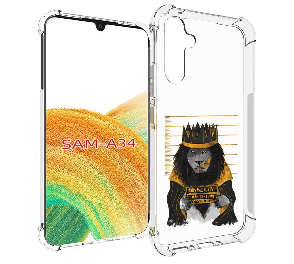

Чехол MyPads лев в законе для Samsung Galaxy A34, Tocco