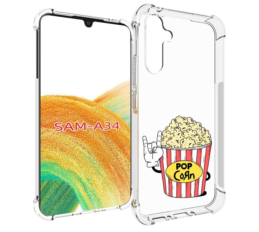 

Чехол MyPads крутой попкорн для Samsung Galaxy A34, Tocco
