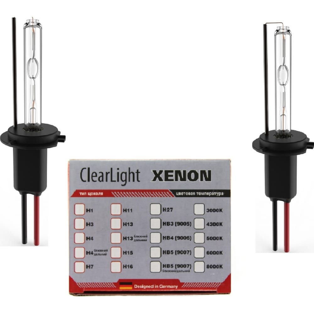 фото Clearlight комплект ксеноновых ламп h3 6000k 2 шт. ldl 00h 360-0ll