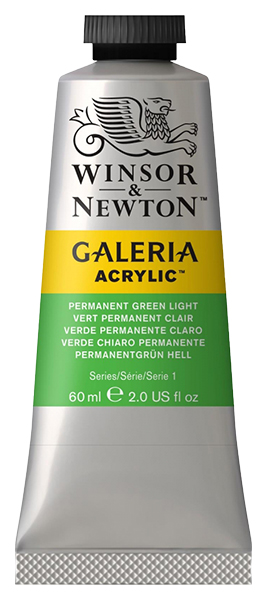 фото Краска акриловая winsor&newton galeria 60 мл перманентный зеленый светлый