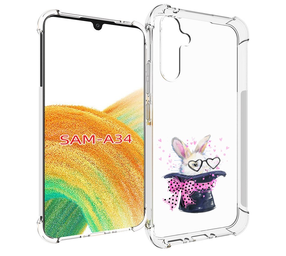 

Чехол MyPads кролик в шляпе для Samsung Galaxy A34, Tocco
