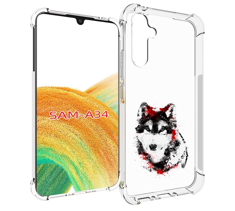 

Чехол MyPads кровавый волк для Samsung Galaxy A34, Tocco