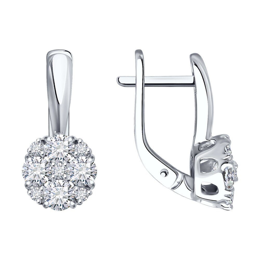 

Серьги из золота Diamant 52-220-02508-1, бриллиант искусственный/рубин, 52-220-02508-1