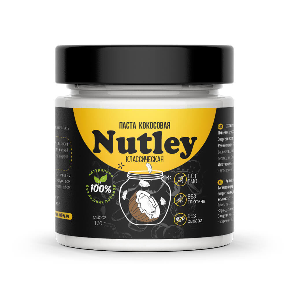 

Кокосовая паста Nutley Black "Классическая", 170 г