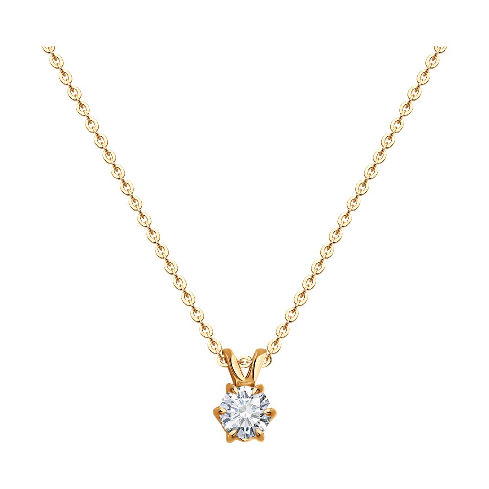 

Колье из золота 40-50 см Diamant 51-270-02375-1, бриллиант искусственный/рубин, 51-270-02375-1