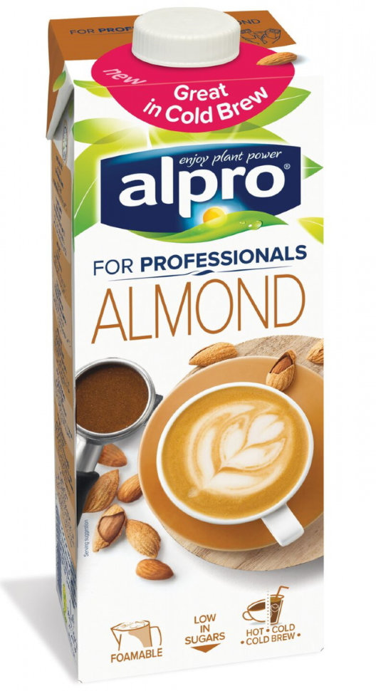 

Напиток растительный Alpro Barista миндальный 1,2%, 8 шт x 1 л