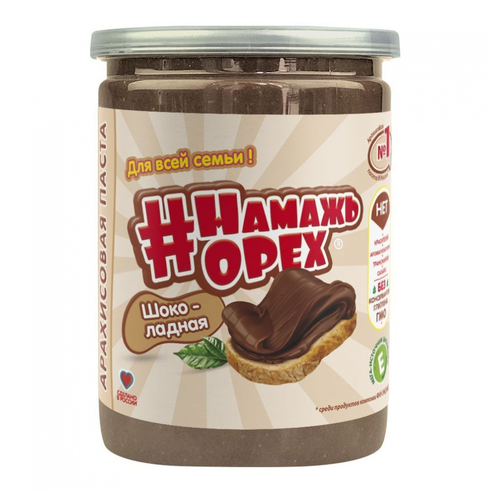 

Арахисовая паста Намажь орех "Традиционная Шоколадная", 230 г