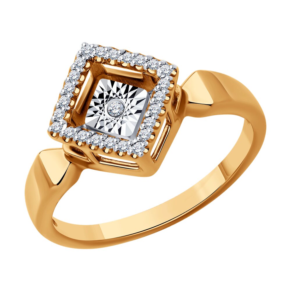 

Кольцо из золота р.  Diamant 51-210-02620-1, бриллиант, 51-210-02620-1