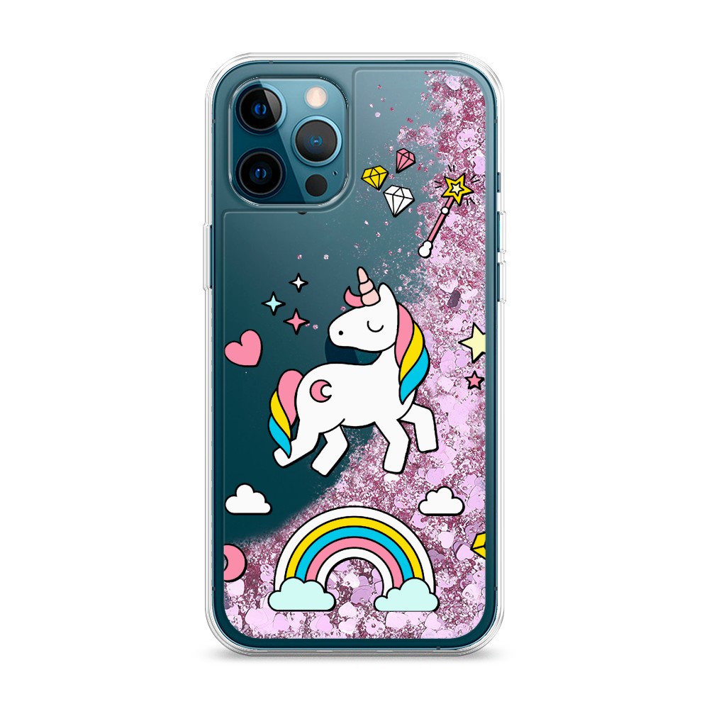 

Жидкий чехол с блестками "Принцесса единорог" на Apple iPhone 12 Pro Max, 12794-1