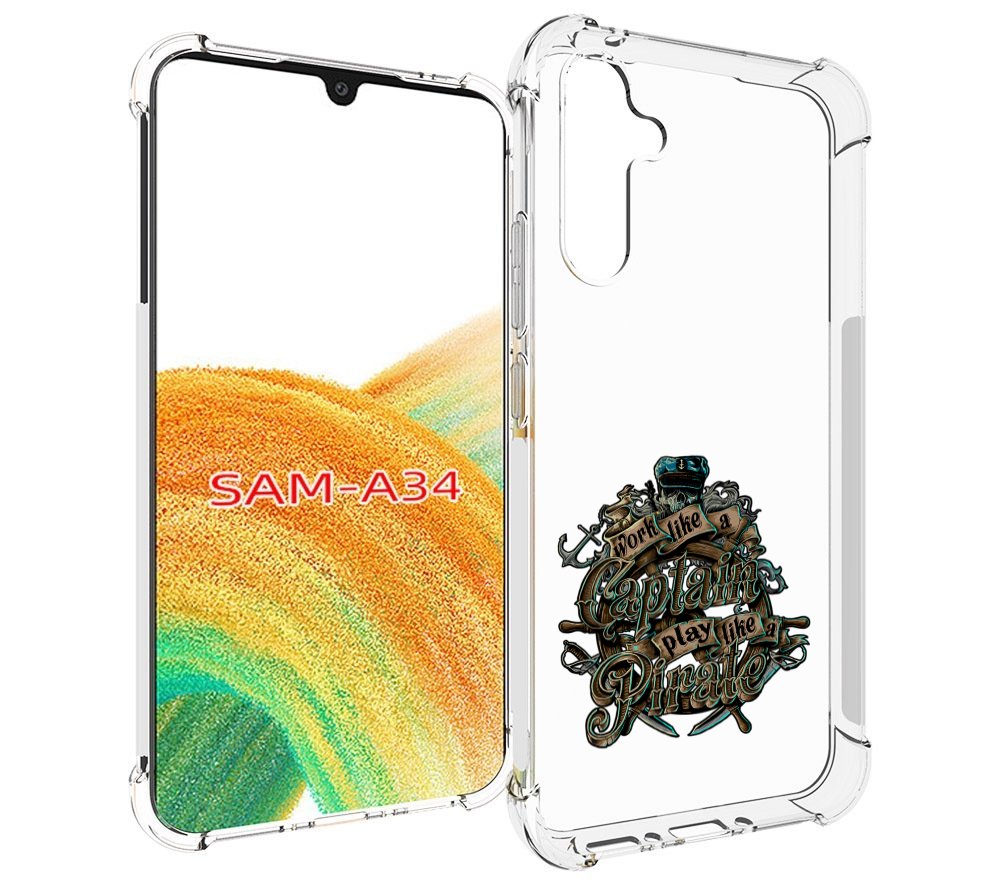 

Чехол MyPads капитан пиратов для Samsung Galaxy A34, Tocco