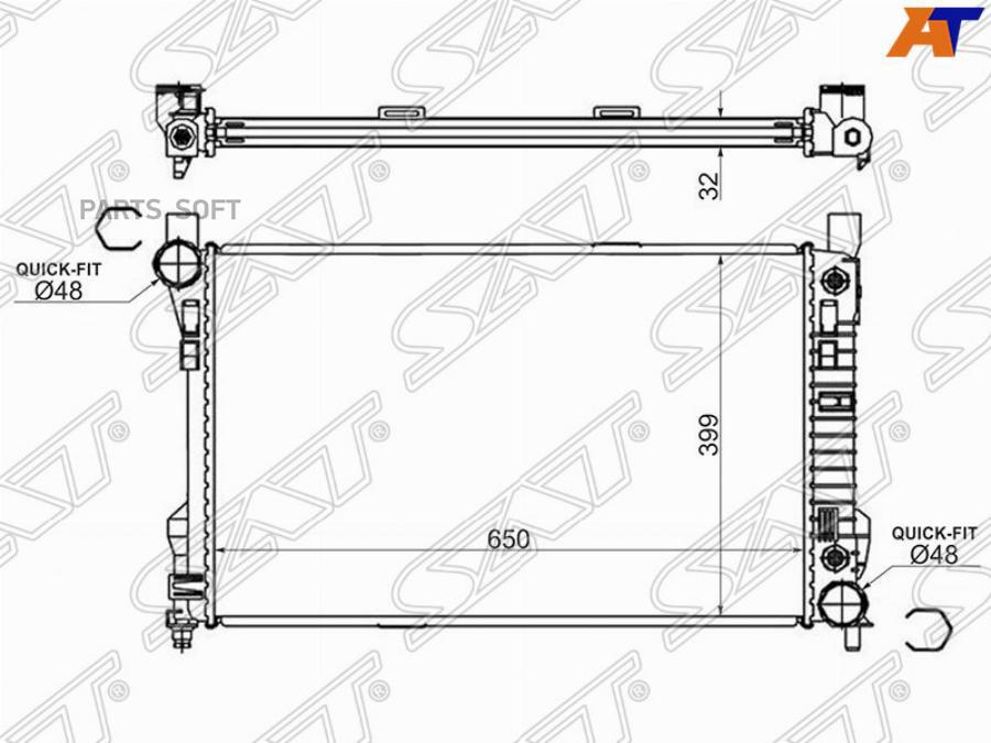 

SAT Радиатор MERCEDES C-CLASS W203/CLK-CLASS W209/SLK-CLASS W171