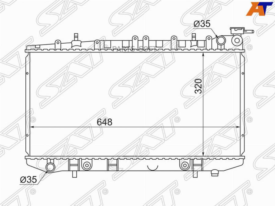 

SAT Радиатор NISSAN SUNNY/PULSAR/PRESEA/SENTRA/AD/WINGROAD 90-98