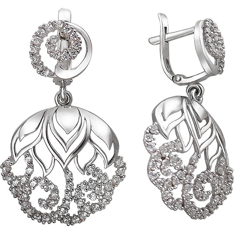 

Серьги женские из серебра Эстет Н11С152795, фианит, Н11С152795
