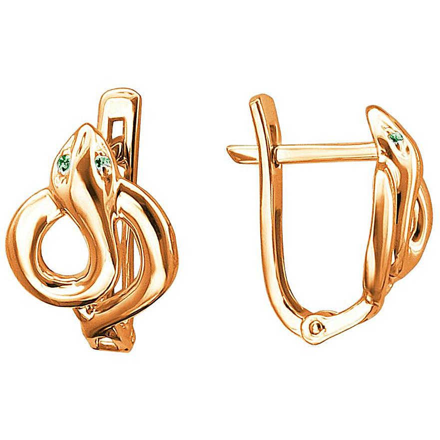 

Серьги женские из серебра Эстет 01С2513187А-1, изумруд, 01С2513187А-1
