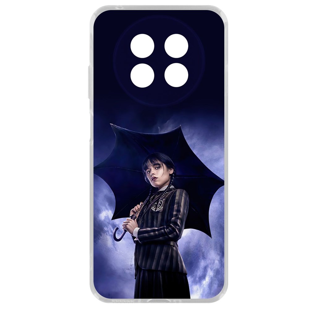 

Чехол-накладка Krutoff Clear Case Уэнсдей Аддамс - Уэнсдей под зонтом для Huawei Nova Y91, Прозрачный