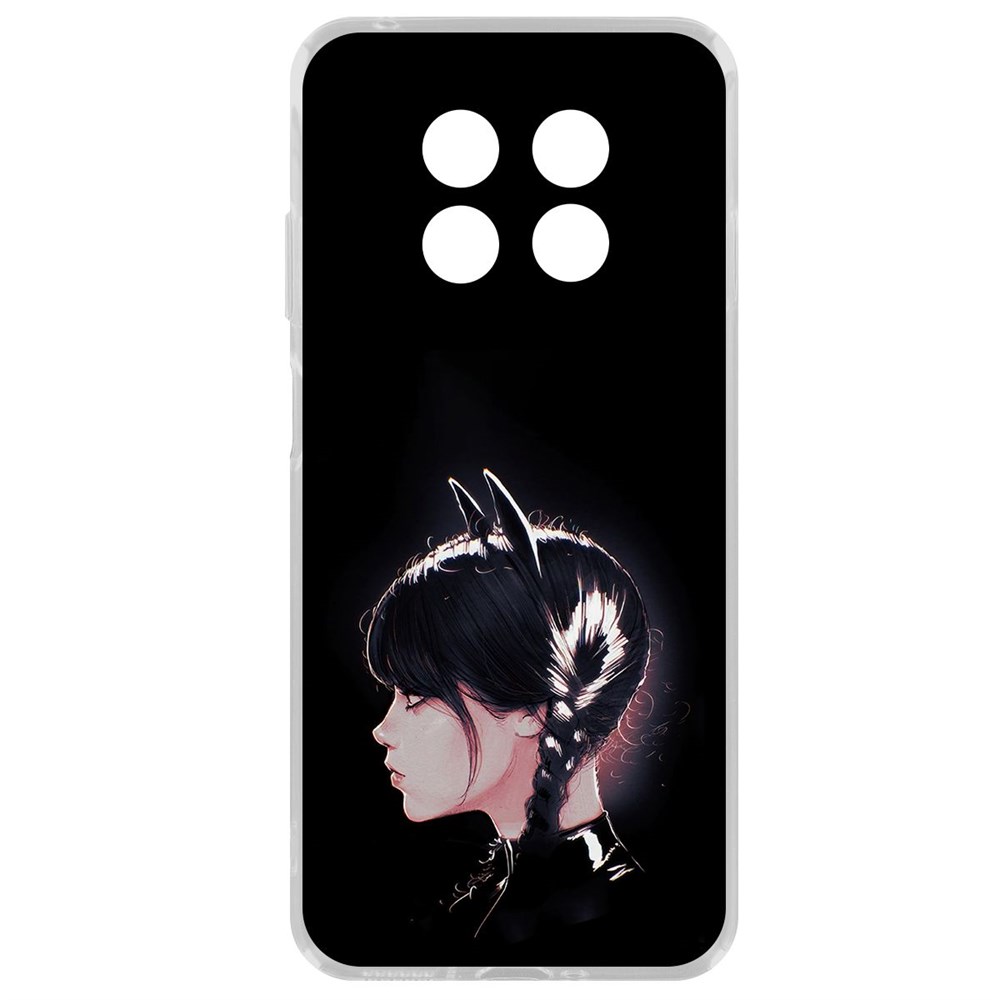 

Чехол-накладка Krutoff Clear Case Уэнсдей Аддамс - Кошка Уэнсдей для Huawei Nova Y91, Прозрачный