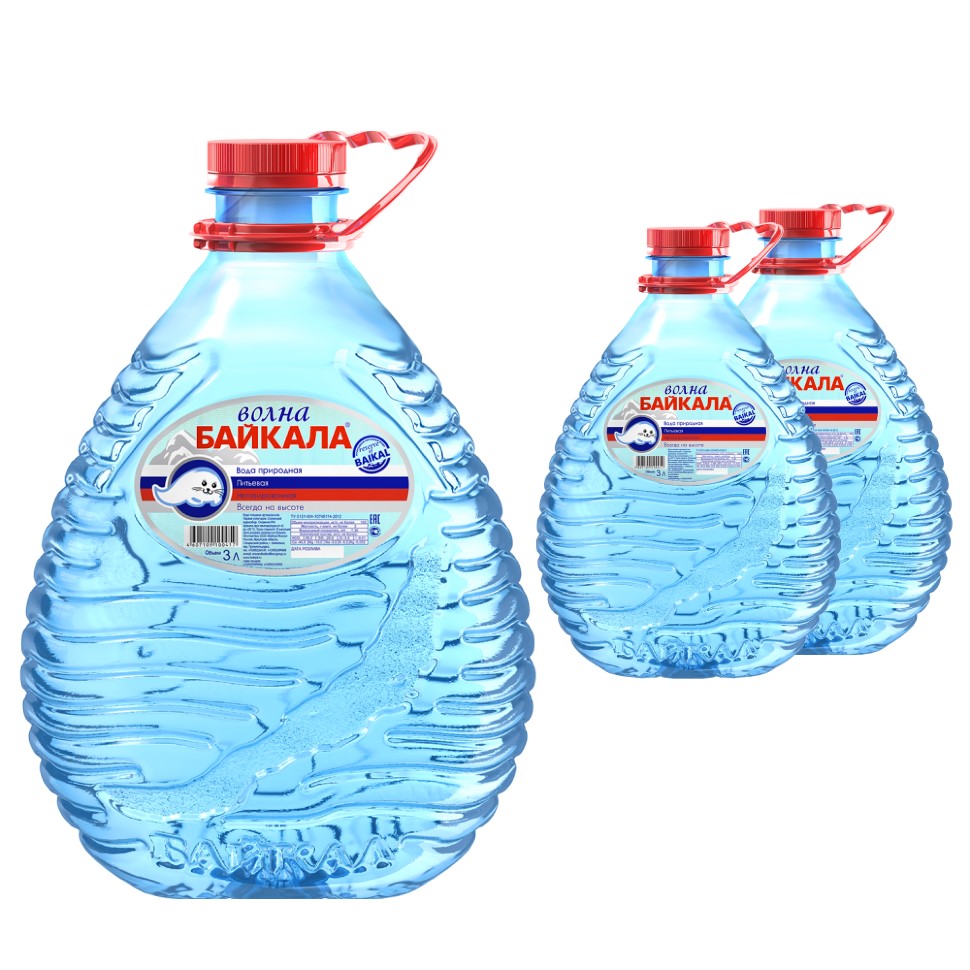 

Вода питьевая Волна Байкала негазированная, 3 шт х 3 л