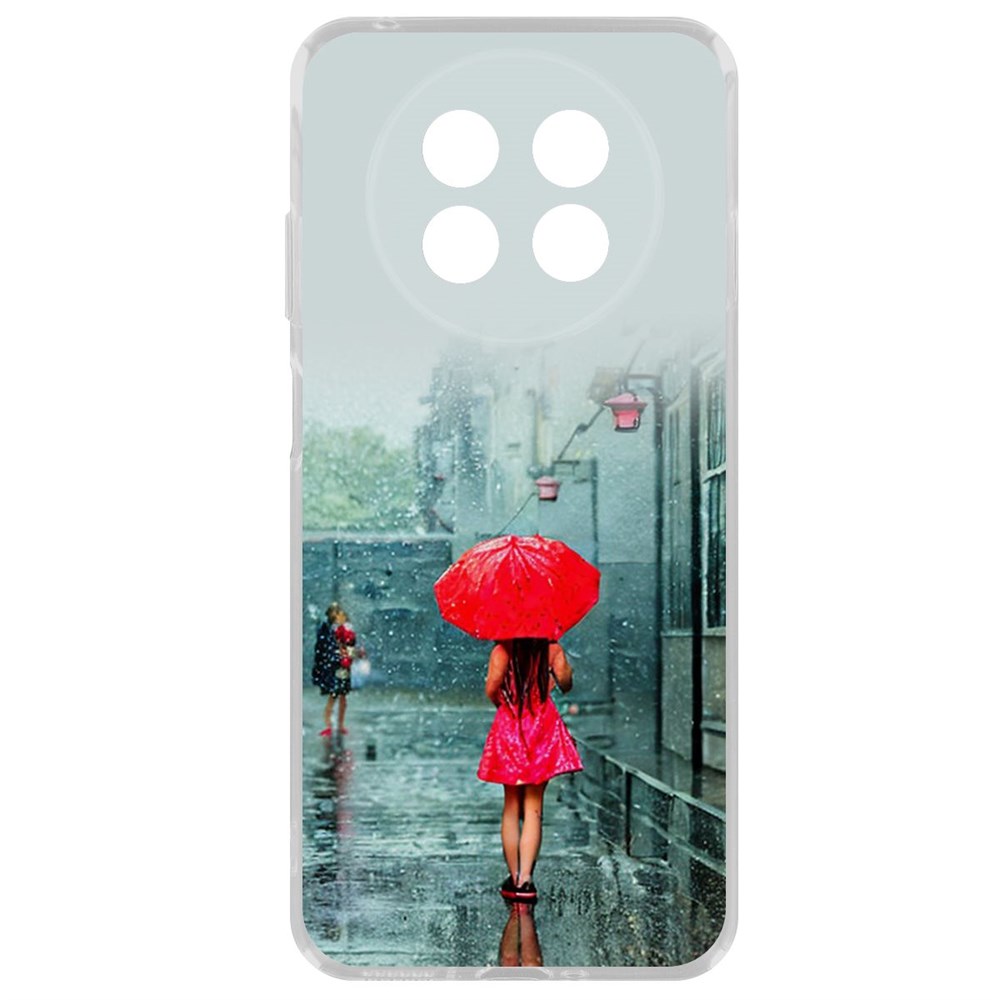 

Чехол-накладка Krutoff Clear Case Красный зонтик для Huawei Nova Y91, Прозрачный