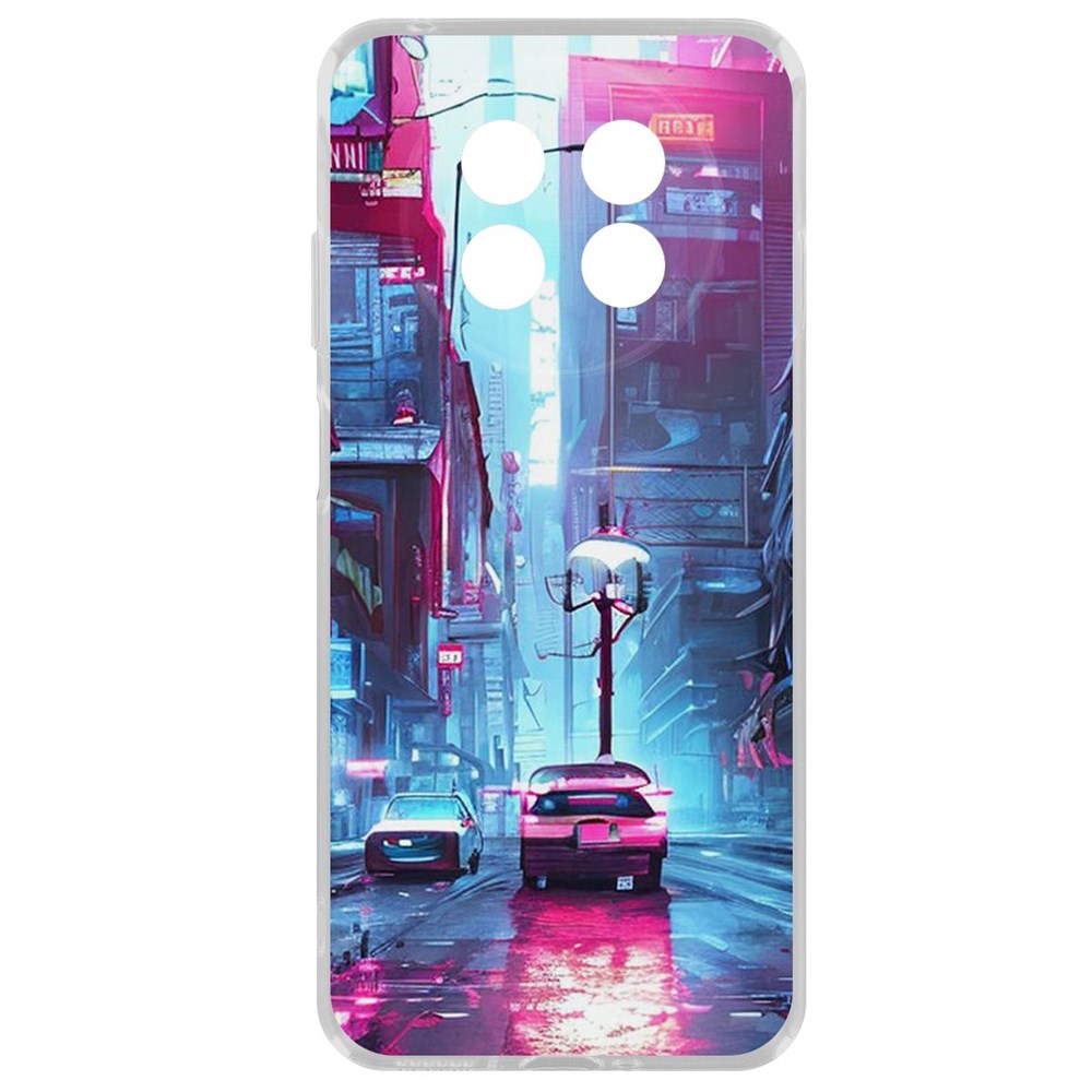 

Чехол-накладка Krutoff Clear Case Киберпанк Улица для Huawei Nova Y91, Прозрачный