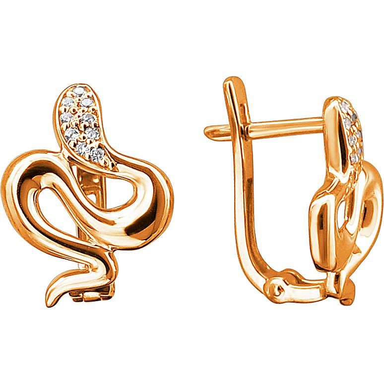 

Серьги женские из золота Эстет 01С1113185, фианит, 01С1113185