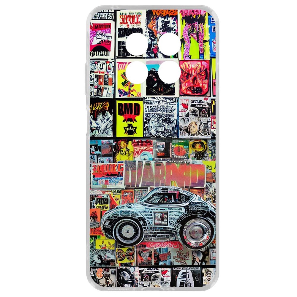 

Чехол-накладка Krutoff Clear Case Автопамфлет для Huawei Nova Y91, Прозрачный