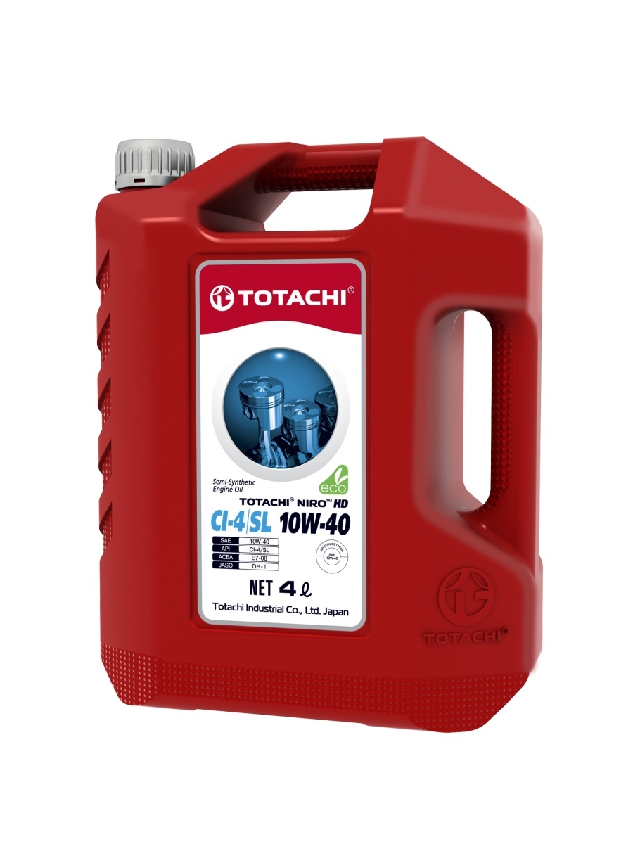 фото Масло моторное totachi niro hd semi-synthetic api ci-4/sl 10w-40 полусинтетич 4 л 17904