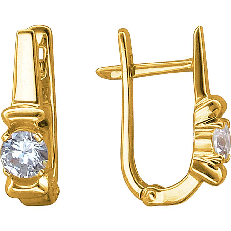 

Серьги женские из золота Эстет 01С1313165, фианит, 01С1313165