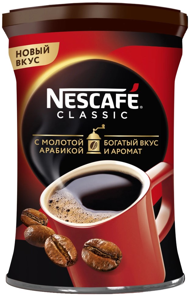 

Кофе Nescafe Classic растворимый с молотой арабикой, 230 г