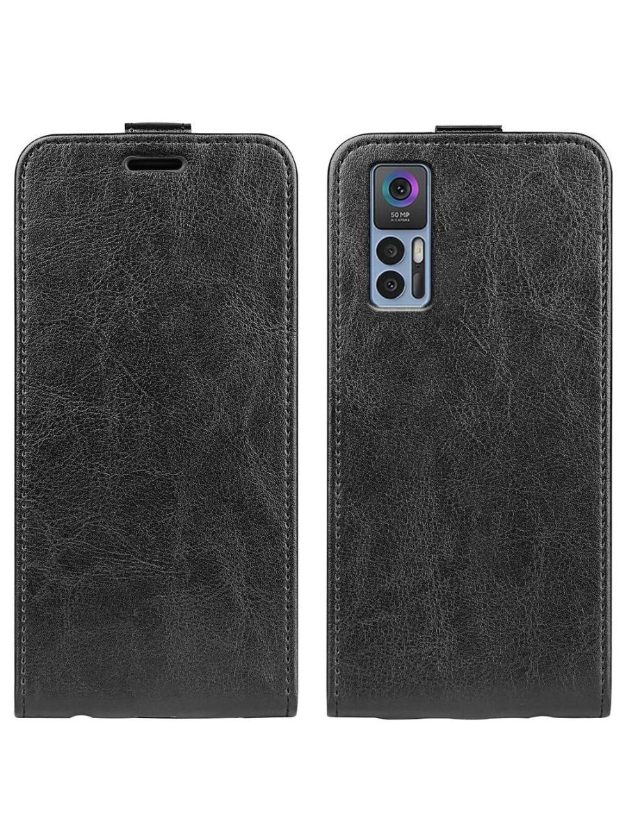 

Brodef Flip вертикальный эко кожаный чехол книжка Poco M5 Черный