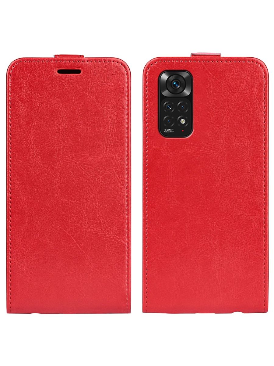 

Brodef Flip вертикальный эко кожаный чехол книжка Xiaomi Redmi Note 11/11S Черный