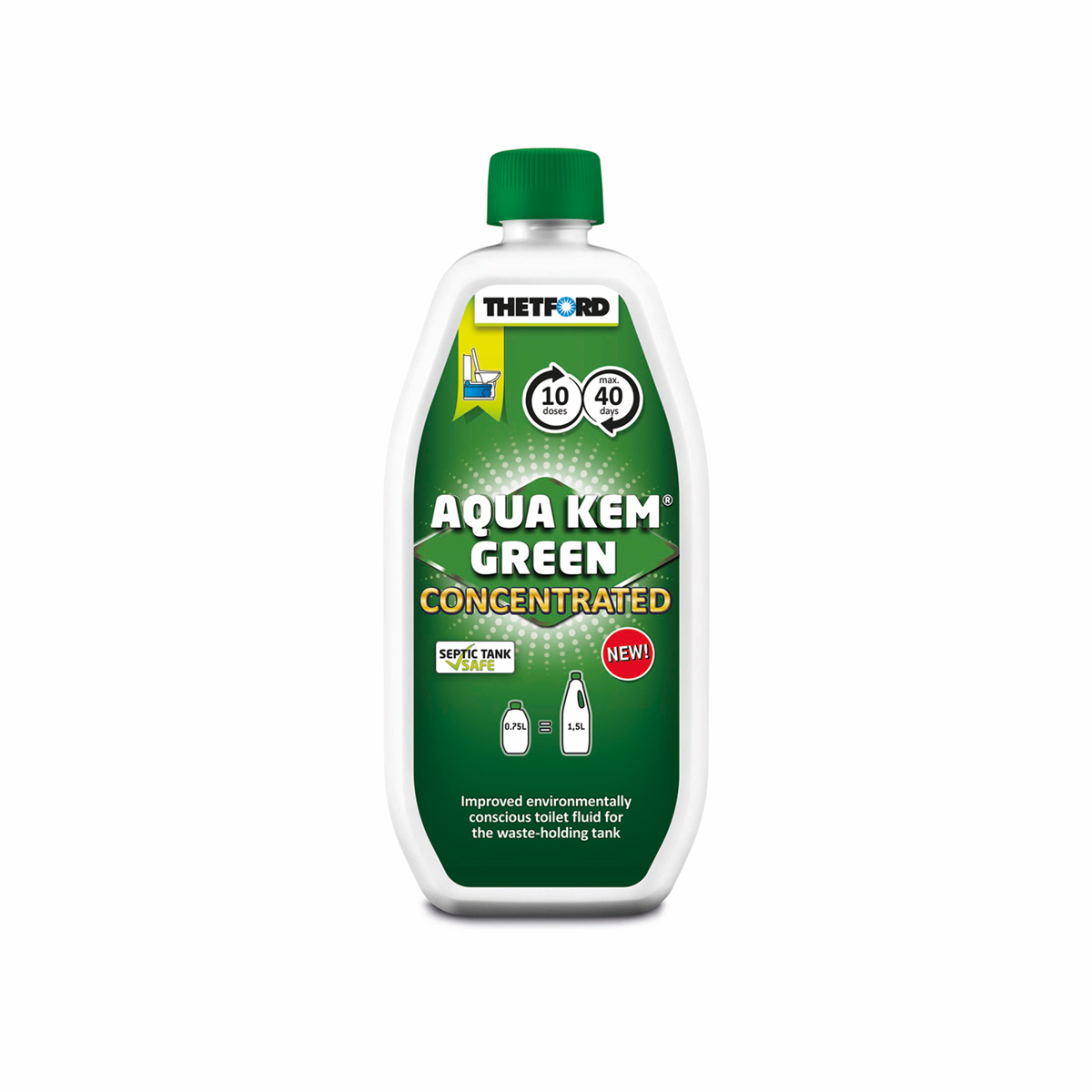 фото Жидкость для биотуалета thetford aqua kem green концентрат 0,75 л.