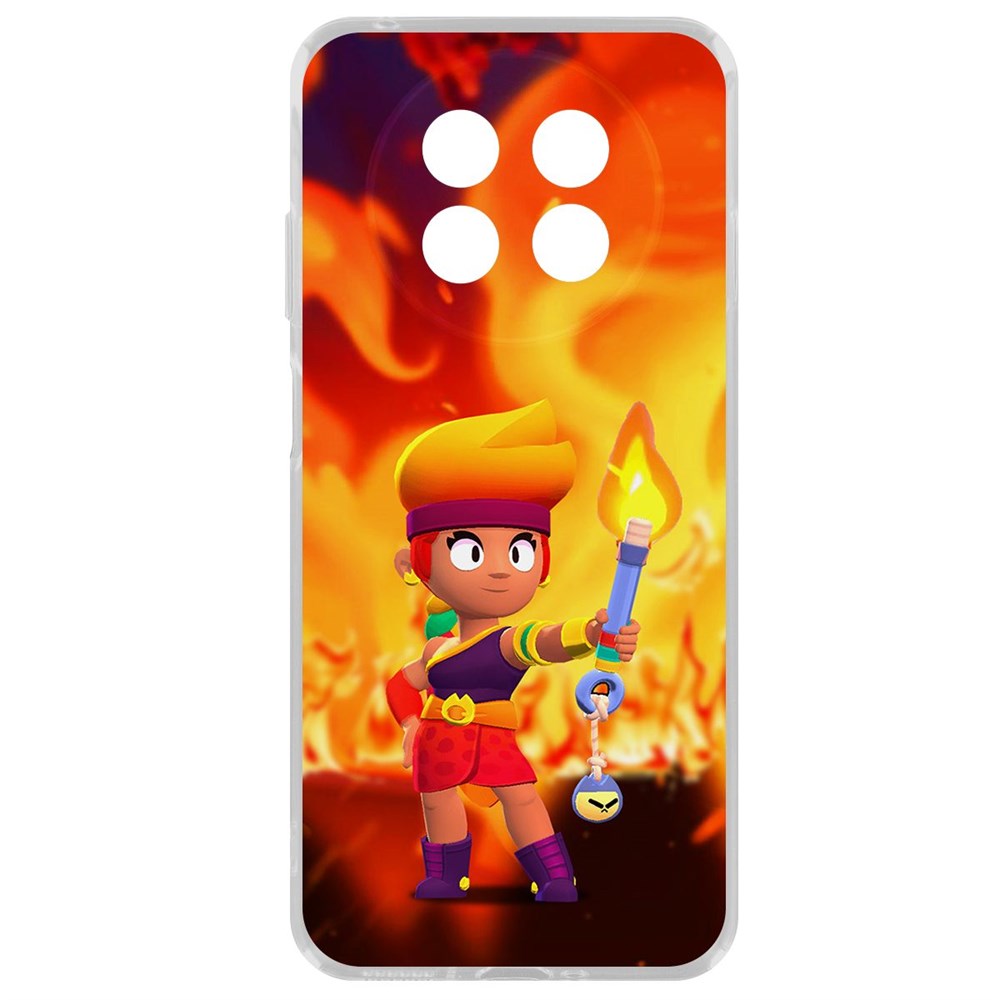 

Чехол-накладка Krutoff Clear Case Brawl Stars-Амбер для Huawei Nova Y91, Прозрачный