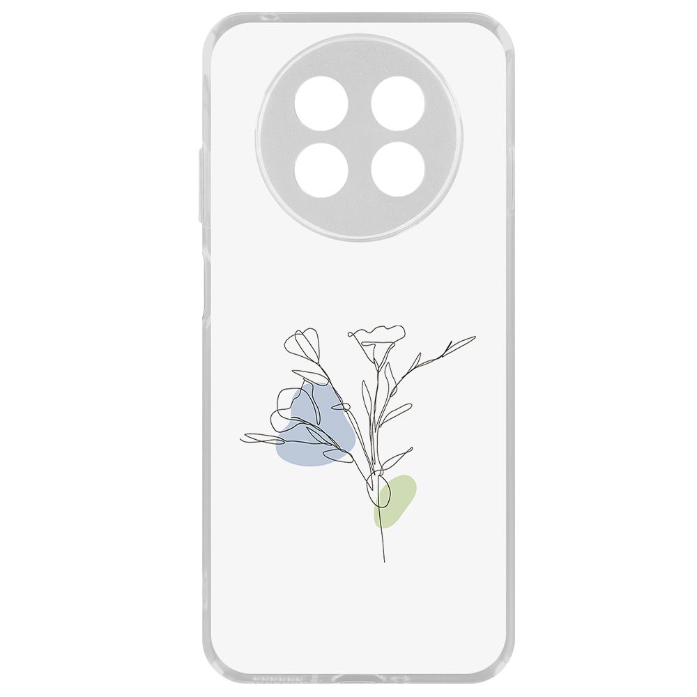 

Чехол-накладка Krutoff Clear Case Эустома для Huawei Nova Y91, Прозрачный