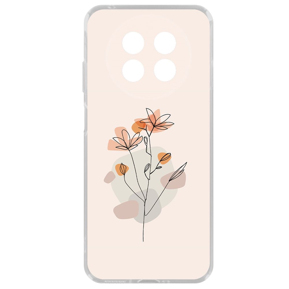 

Чехол-накладка Krutoff Clear Case Ромашки для Huawei Nova Y91, Прозрачный