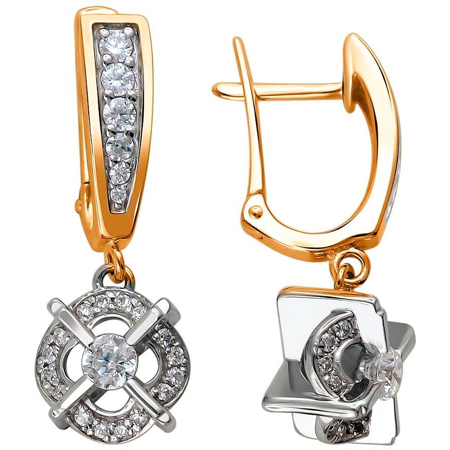 

Серьги подвески из серебра Эстет 01С1511705РА, фианит, 01С1511705РА