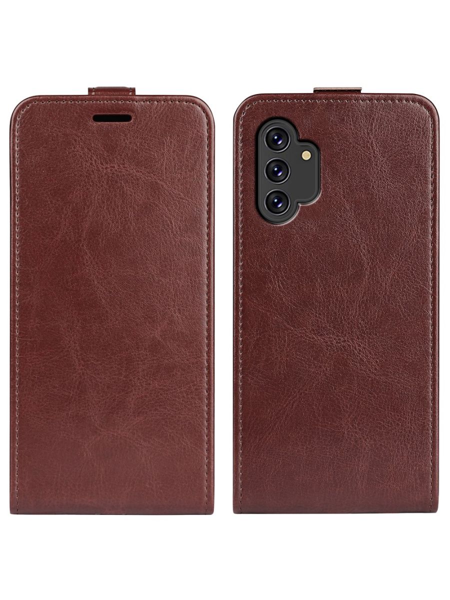 

Brodef Flip вертикальный эко кожаный чехол книжка Samsung Galaxy A13 Красный