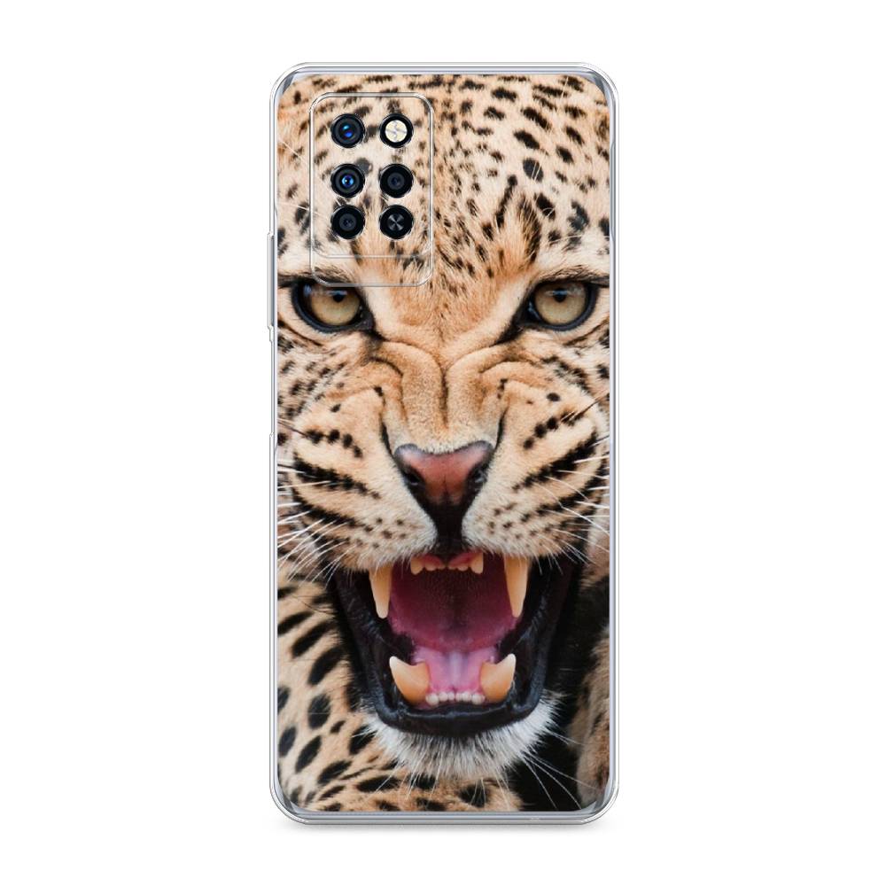 

Чехол на Infinix Note 10 Pro "Леопард 3d", Бежевый;черный, 3100150-6