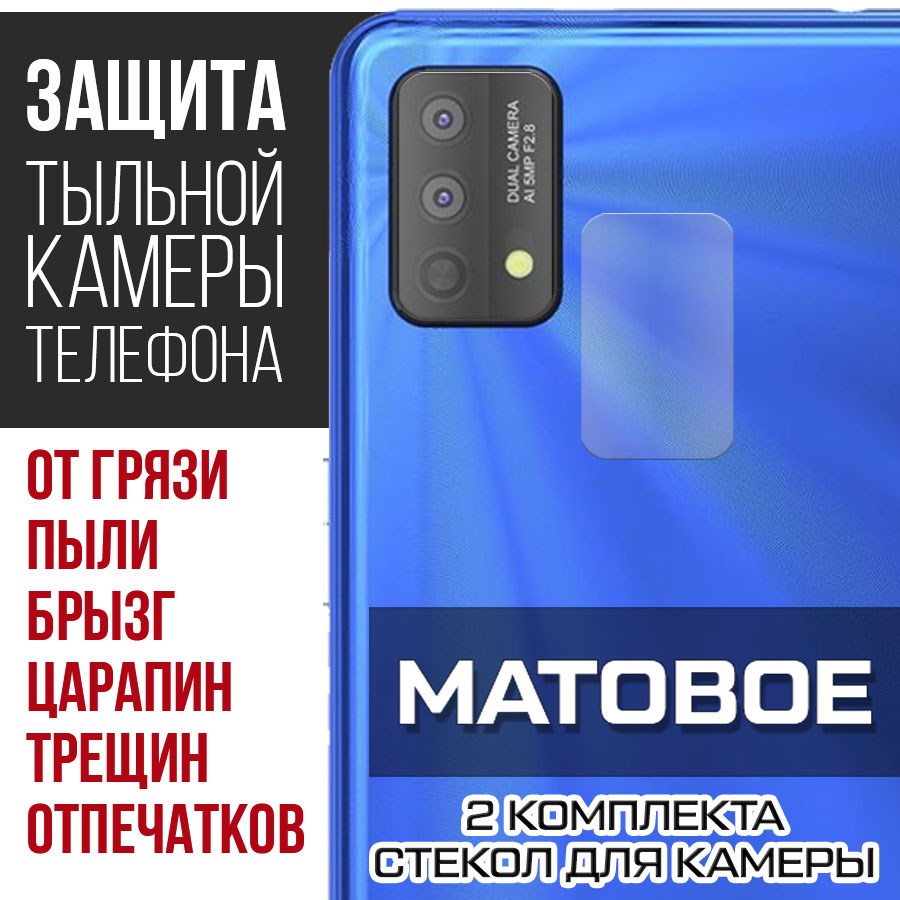 

Стекло защитное гибридное Матовое Krutoff для камеры INOI A52 Lite