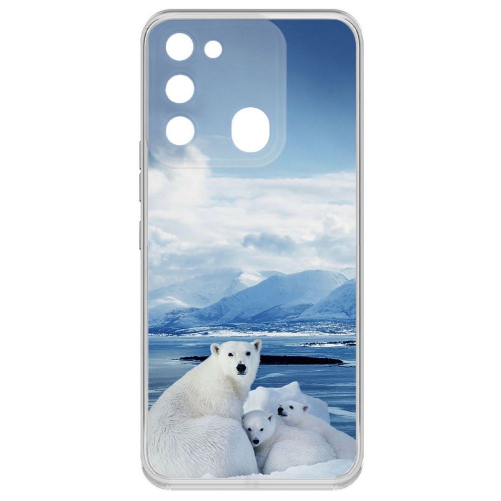 

Чехол-накладка Krutoff Clear Case Полярные медведи для TECNO Spark 8C, Прозрачный