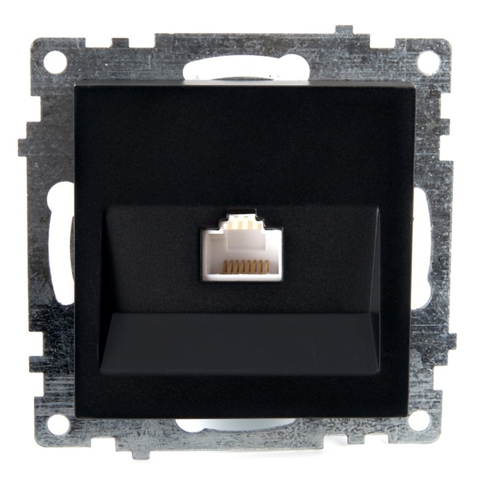 

Розетка STEKKER компьютерная 1-местная RJ-45, серия Катрин, GLS00-7107-05, Черный