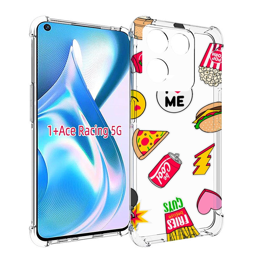 

Чехол MyPads фаст-фуд для OnePlus Ace Racing, Прозрачный, Tocco